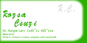 rozsa csuzi business card